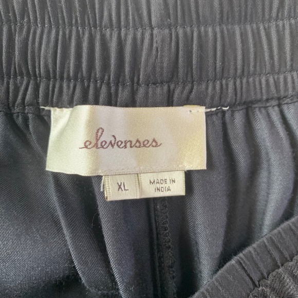 Elevenses Anthropologie Wide Leg Lightweight Flowy Palazzo Pants Black XL pocket - Picture 5 of 11